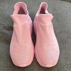 Women's Pink Slip-On Sneakers